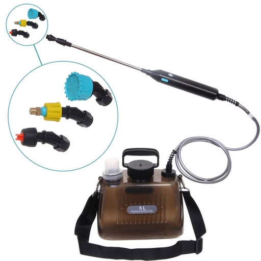 Опрыскиватель аккумуляторный 5л серый USB YX02-375