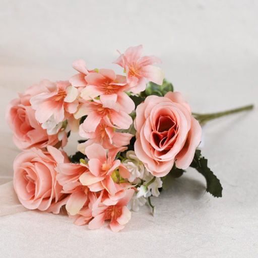 Цветок искусственный Букет роз 30 см / 149NA-42 /уп 200/600/ - ГалеонТрейд фото 4