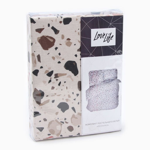 Постельное бельё LoveLife евро Мозайка 225х215см, 240х220см, 50х70см-2шт, хлопок, бязь, 125г/м2 фото 5