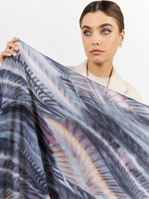 Большой, мягкий, тонкий и очень нежный двусторонний палантин с рисунком - Tantino фото 8