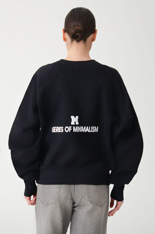 Арт. 15113 Свитшот женский оверсайз 42-50 (5 шт) Цвет:черный - Калинка фото 7