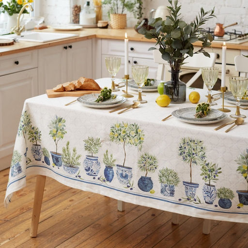 Скатерть «Этель» Olives, 149×220 см, 100% хлопок, репс 210 г/м²