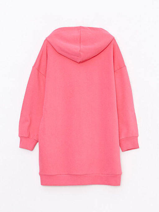 Kap??onlu Bask?l? Uzun Kollu K?z ?ocuk Elbise - Waikiki фото 2