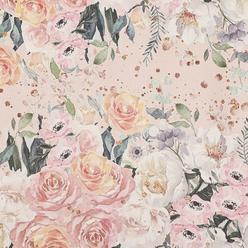 Бумага упаковочная, крафт Нежный букет, 70 х 100 см, 1 лист - UPAK LAND фото 3