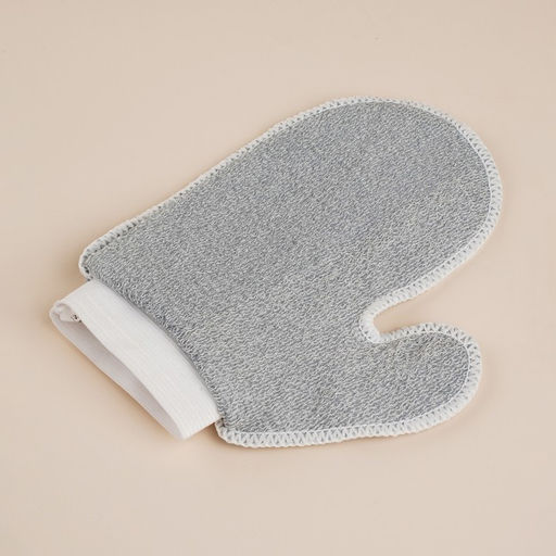 Мочалка-варежка массажная SL Home «Ортика», хлопок, 20×17 см, серая