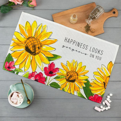 Цена за 2 шт. Полотенце кухонное Доляна Happiness looks 35?60 см, 100% хлопок, 160 г/м?