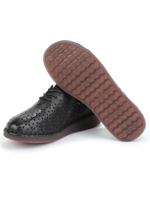 03-5006-1 BLACK Полуботинки женские (натуральная кожа)