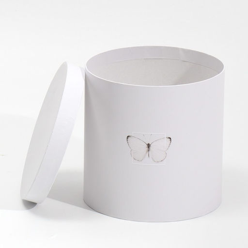 Набор круглых подарочных коробок 5 в 1 Бабочки, 23 23 25 15 15 15 см - Дарите счастье фото 12