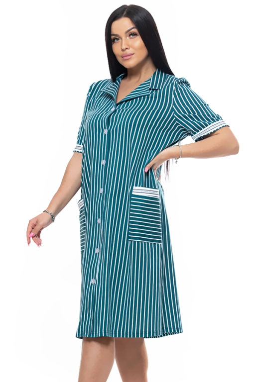 Халат женский, цвет бирюзовый