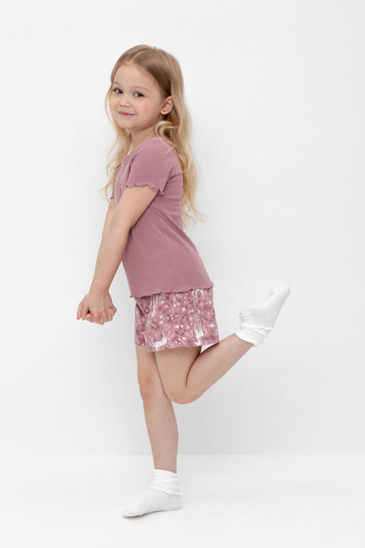 К 1596/морозная вишня,единороги пижама дет