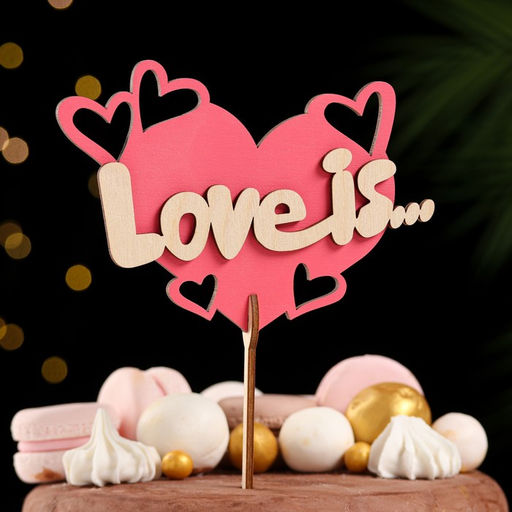 Топпер Love is, в упаковке, красный, 157 см - Дарим красиво фото 2