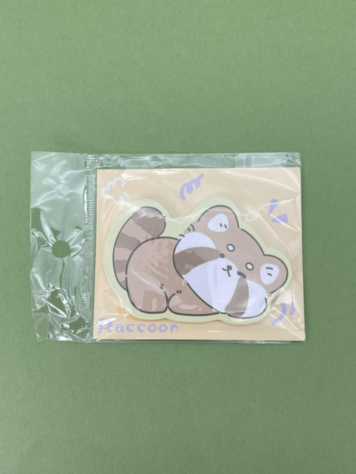 Блок стикер для записей "Racoon dreaming", orange
