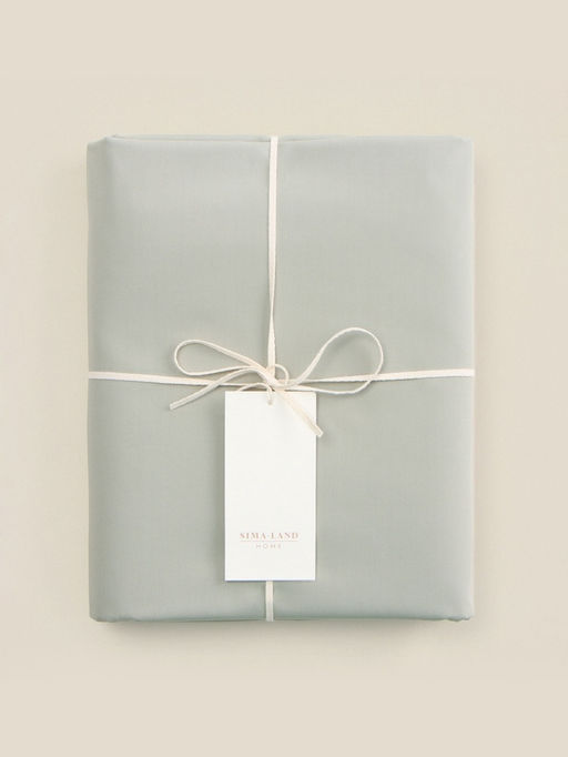 Простыня 1.5 спальная SL Home Percale 300ТС, 160235 см, олива, хлопок 100% - Sima-land home фото 4