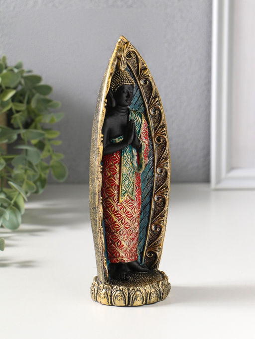 Фигурка полистоун «Будда в ярком наряде, в арке», 5.3×7.3×19 см