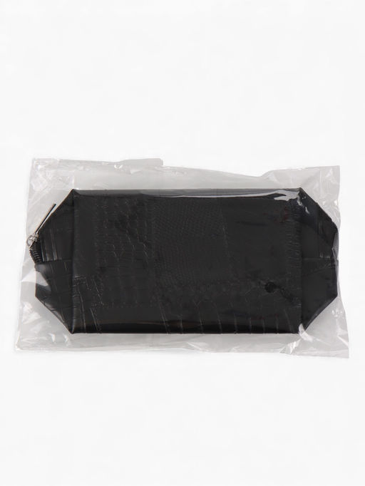 Косметичка ONE COLOR, на молнии, искусственная кожа, чёрная