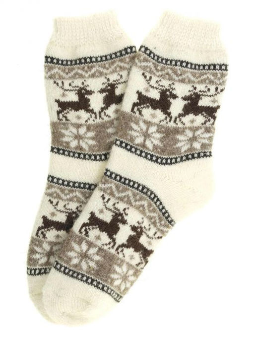 Носки женские "Олени и звёзды" 7603-2