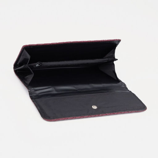 Кошелёк на кнопке, цвет бордовый - Simaland фото 3