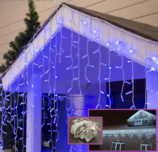 Бахрома 160 Led 3х0,5 БП, СИНИЙ