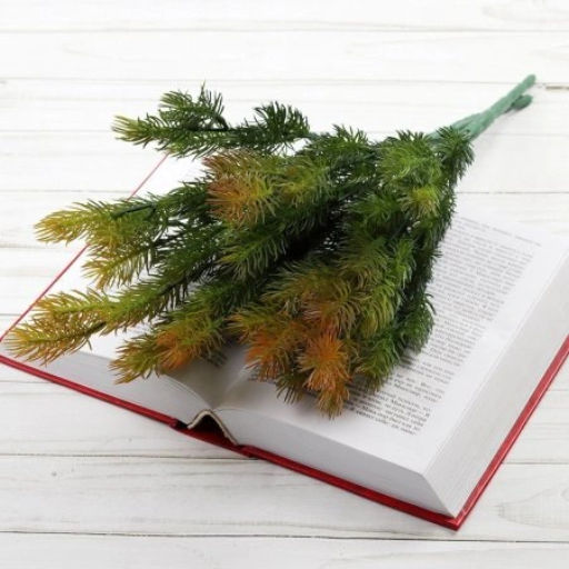 Елка ветка искусственная 42 см 7 веток / AB4192-7P /уп 2/250/1000/Новый год (Красный) - Галеонтрейд фото 5