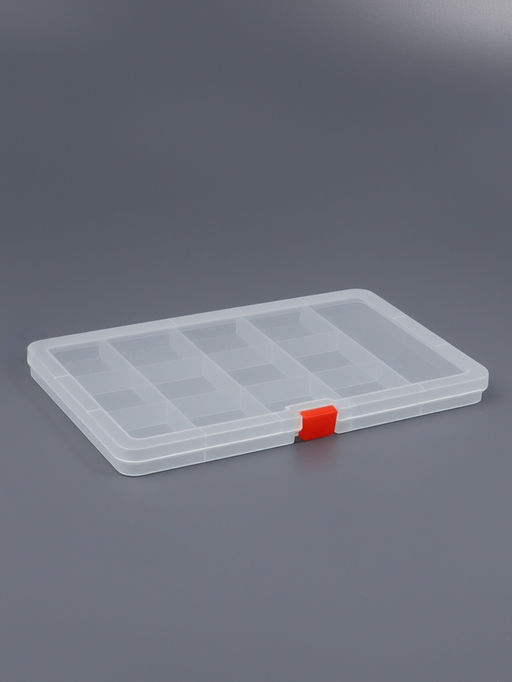 Цена за 2 шт. Органайзер для хранения мелочей, 13 ячеек, 21×12.5×1.5 см, прозрачный