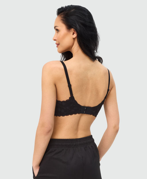 Топ-бюстье бюстгальтер бесшовный Vanessa for me S008 нейлон, эластан черный размеры S, M, L, XL