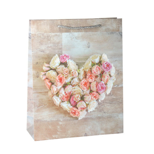 Цена за 12 шт. Пакет подарочный 18x24x8,5 Цветы / 24086S /уп 12/720/ - Галеонтрейд фото 2