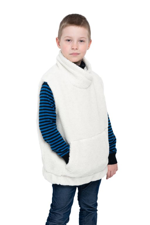 Жилет детский FUR цвет Ваниль УНИСЕКС - Woollamb фото 2