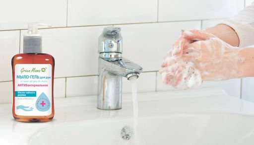 Мыло-гель для рук антибактериальное с маслом чайного дерева 300 мл - Green mama фото 5