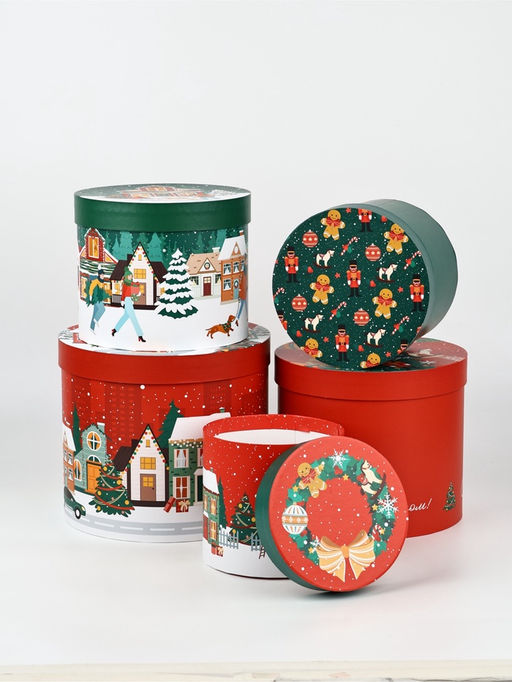 Набор подарочных коробок  5 в 1 «Город», 13  х 14– 19.5  х 22 см