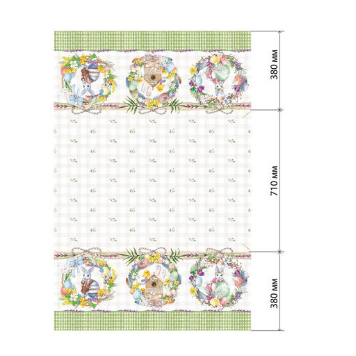 Скатерть Этель Уютная пасха 180х147 см, 100% хл, саржа 190 гр/м2  фото 11