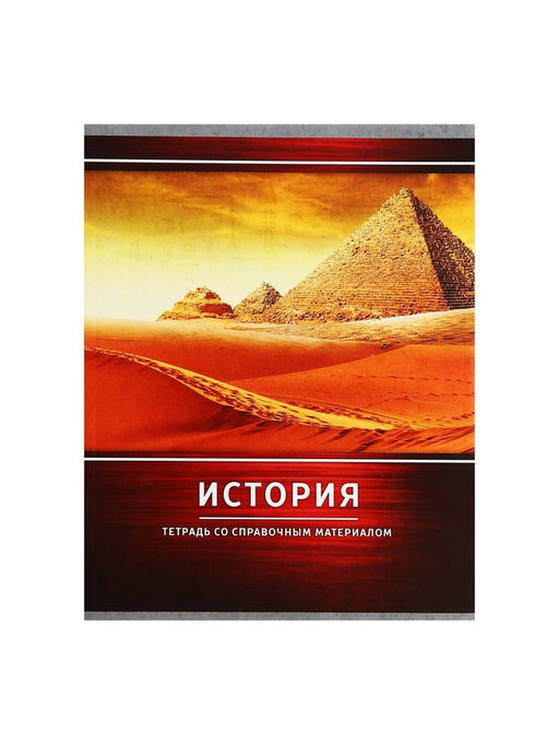 Тетрадь предметная Металл, 48 листов в клетку История со справочным материалом, обложка мелованный картон, блок №2, белизна 75% (серые листы) - Calligrata фото 11