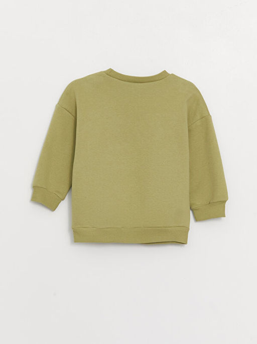 Bisiklet Yaka Aslan Kral Bask?l? Erkek Bebek Sweatshirt ve E?ofman Alt? Tak?m - Waikiki фото 3