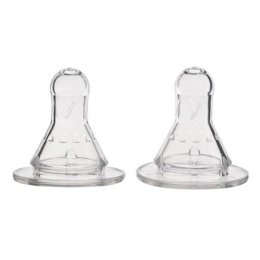 Цена за 2 шт. Соска на бутылочку M&B, антиколиковая, классическое горло, от 3 мес., средний поток, №1, 2 шт.