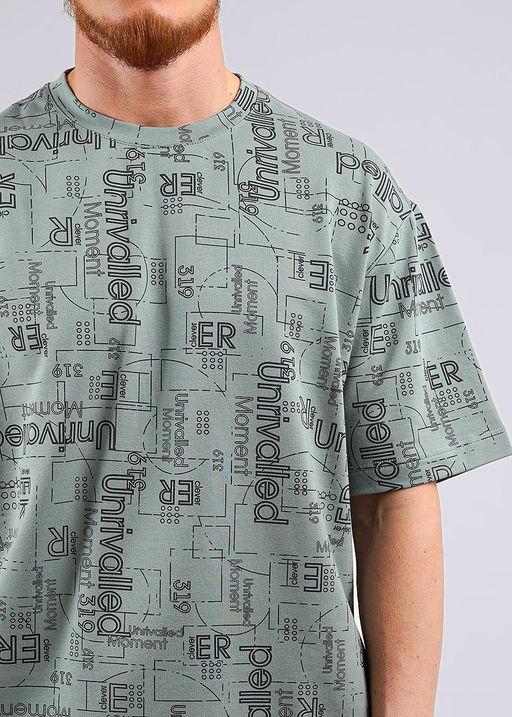 CLE Футболка муж. 542181/06ун св.зелёный/т.серый - Clever wear фото 2