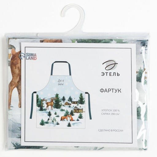 Фартук новогодний Этель Forest animals 60?70 см, 100% хл, саржа 190 г/м?
