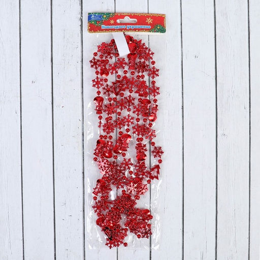 Бусы на ёлку Снежинки, длина 2.7 м, d=2.3 см, МИКС - Зимнее волшебство фото 5