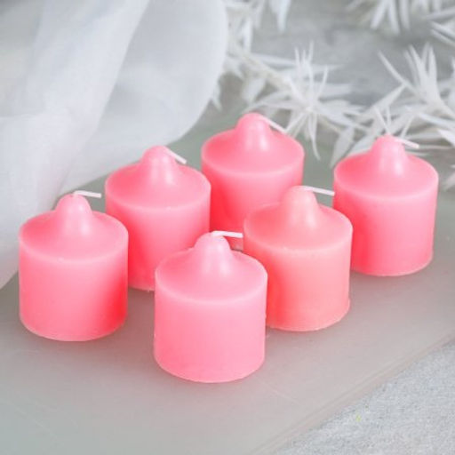 Свеча 6 штук 4,5х5 см / B719 /уп 48/96/ - Галеонтрейд фото 6