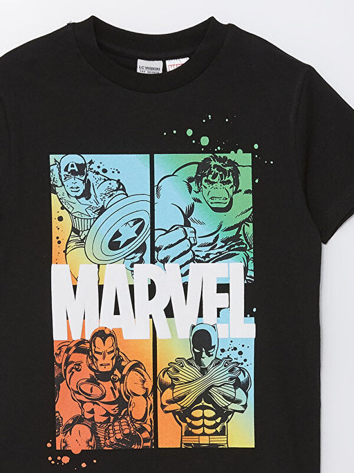 Bisiklet Yaka Hulk Bask?l? K?sa Kollu Erkek ?ocuk Ti??rt - Waikiki фото 3
