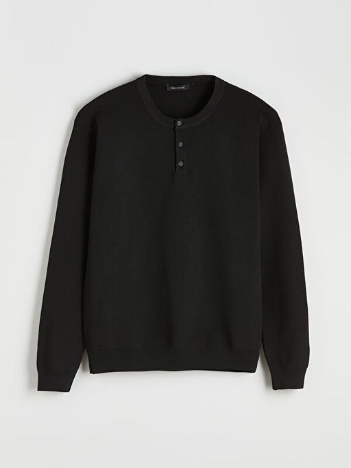 Bisiklet Yaka Erkek Triko Kazak