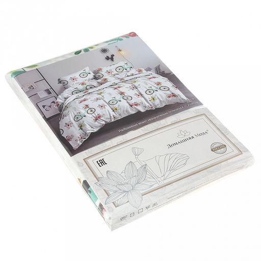 Простыня 1,5 спальная 150х220см "В отпуск!", полисатин "Премиум SP" 85г/м2, упаковка "классическая" ПВХ 28х41см, "Домашняя мода" (Россия)