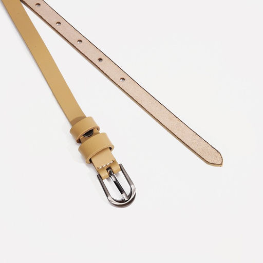 Ремень женский, ширина 1.3 см, винт, пряжка металл, цвет бежевый - Simaland фото 2