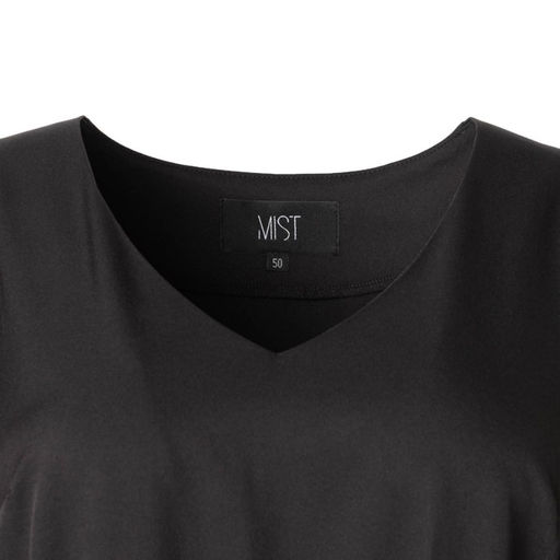 Платье женское миди MIST plus-size, чёрное, размер 52, однотонное