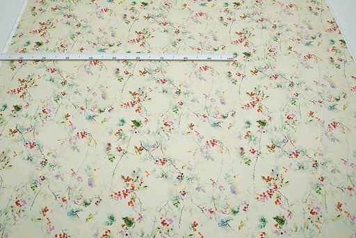 Вискозный атлас (Digital) Рябиновая веточка, ш.1.5м, вискоза-100%, 115гр/м.кв - Купава фото 2