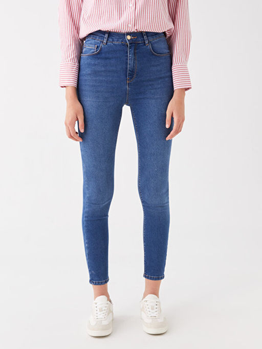 Y?ksek Bel J?piter S?per Skinny Fit Kad?n Jean Pantolon