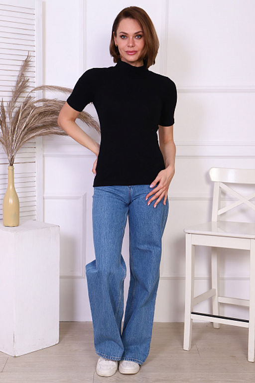 Водолазка женская, рибана с лайкрой (00837, черный) - Плиона фото 9