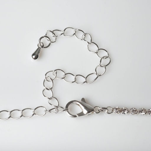 Чокер Лёд изящный, цвет белый в серебре, 30 см - Queen fair фото 2