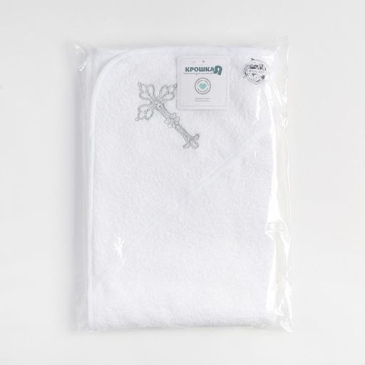 Полотенце крестильное с вышивкой 100% хлопок, 75 х 75 см - Крошка я фото 14