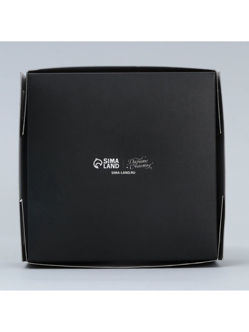 Цена за 5 шт. Коробка для конфет, кондитерская упаковка, 4 ячейки, «Настоящему мужчине», 10.5×10.5×3.5 см