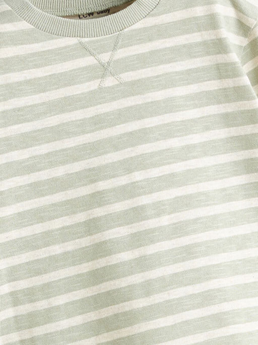 Bisiklet Yaka Bask?l? Uzun Kollu Erkek Bebek Ti??rt