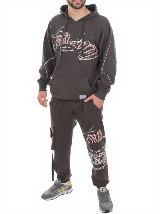 2622/7362 GRAY Костюм спортивный мужской (75% хлопок, 20% полиэстер, 5% спандекс) - Fashion фото 4